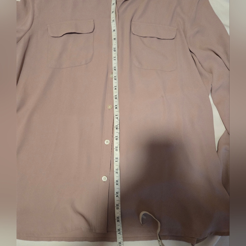 [EUC] New York & Co Womens Sz XL Blouse Top Lilac Purple Convertible 3/4 Sleeve - Picture 7 of 8